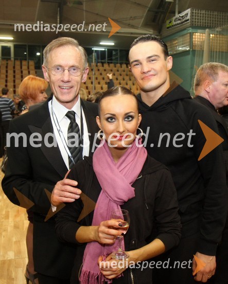 Drago Šulek, predsednik Plesne zveze Slovenije in Anna Firstova ter Alexey Silde, Rusija, svetovna prvaka v latinskoameriških plesih 2009  	 
Svetovno prvenstvo v latinskoameriških plesih 2009