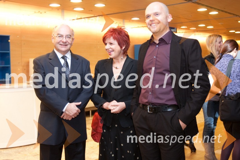 Mitja Rotovnik, direktor Cankarjevega doma, Majda Širca, ministrica za kulturo in Simon Popek, programski direktor festivala Liffe20. ljubljanski mednarodni filmski festival LIFFe, otvoritev