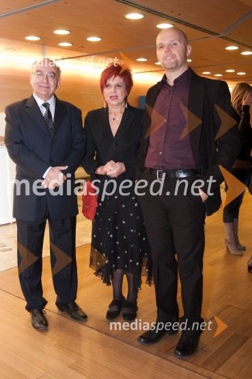 Mitja Rotovnik, direktor Cankarjevega doma, Majda Širca, ministrica za kulturo in Simon Popek, programski direktor festivala Liffe20. ljubljanski mednarodni filmski festival LIFFe, otvoritev