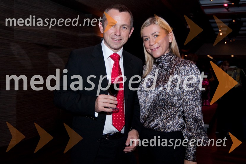 Matjaž Satler, podjetnik in Mojca Briščik, vodja blagovnice Maxi20. ljubljanski mednarodni filmski festival LIFFe, otvoritev