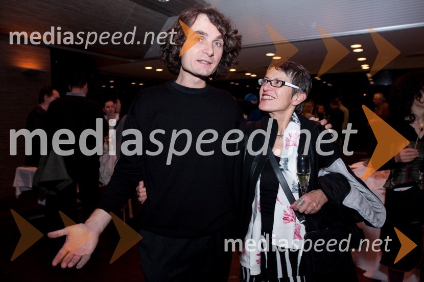 Jure Longyka, moderator radia Slovenija in Bojana Leskovar, predstavnica za odnose z javnostmi Ministrstva za kulturo20. ljubljanski mednarodni filmski festival LIFFe, otvoritev