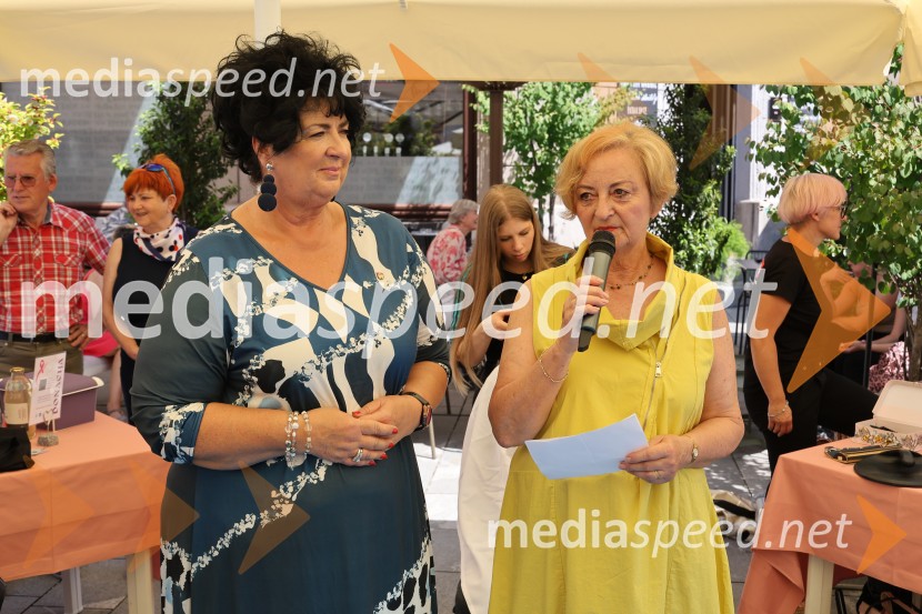  Davorka Pregl, mestna svetnica MOM;  Janja Postružnik40 frizerjev na Glavnem trgu v Mariboru striglo za humanitrane namene