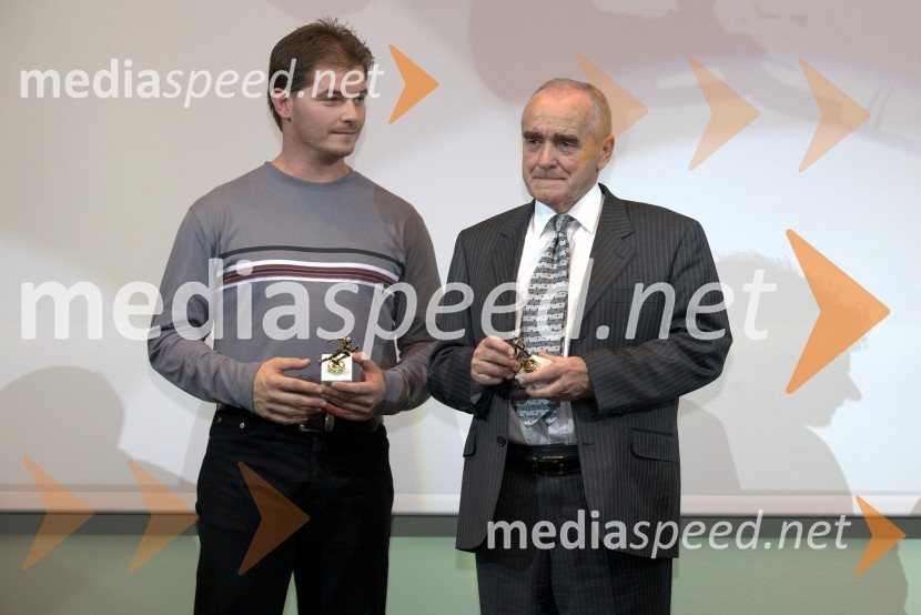 Robert Teršek, predstavnik združenja atletov in Martin Steiner, predsednik strokovnega sveta pri Atletski Zvezi SlovenijeRazglasitev najboljših atletov in atletinj v letu 2009