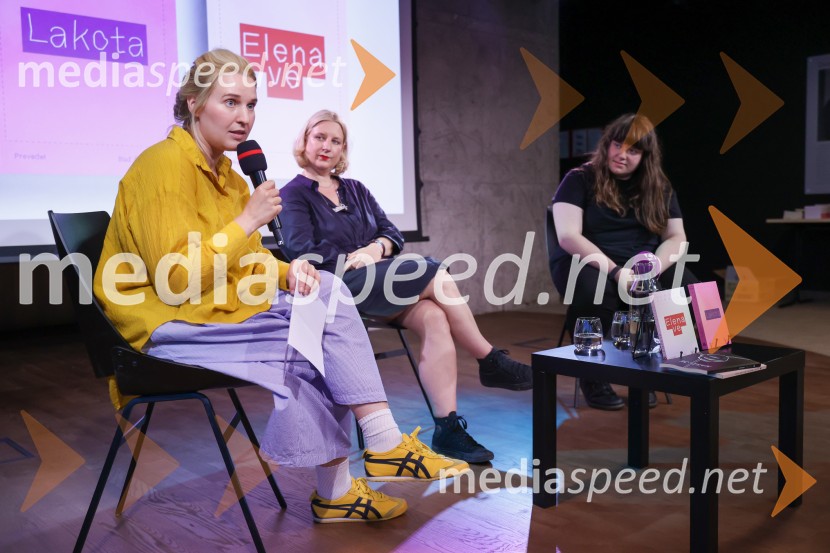  Katja Šifkovič, Beletrina;  Janina Kos, prevajalka;  Živa Gornik, antropologinja, sociologinjaSlavoj Žižek, predstavitev nove knjige Kdo si ti?