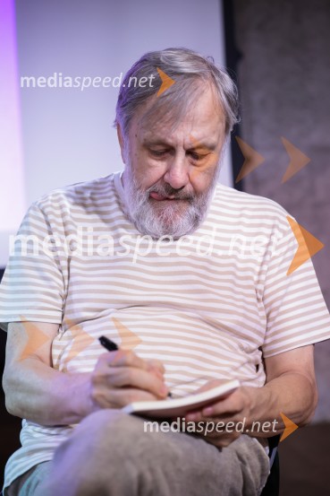dr. Slavoj Žižek, filozofSlavoj Žižek, predstavitev nove knjige Kdo si ti?