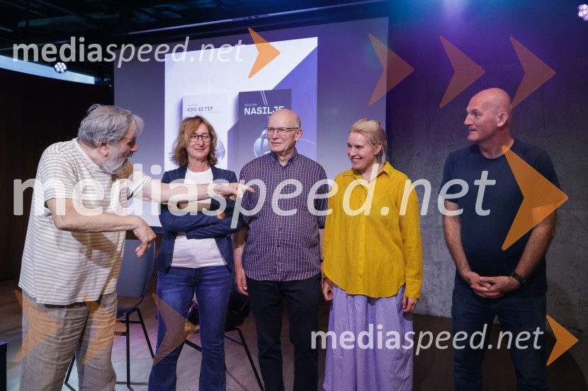 dr. Slavoj Žižek, filozof;  Alenka Zupančič, filozofinja; Dr. Mladen Dolar, filozof;  Katja Šifkovič, Beletrina; dr. Peter  Klepec, filozof, raziskovalec na Filozofskem inštitutu ZRCSlavoj Žižek, predstavitev nove knjige Kdo si ti?