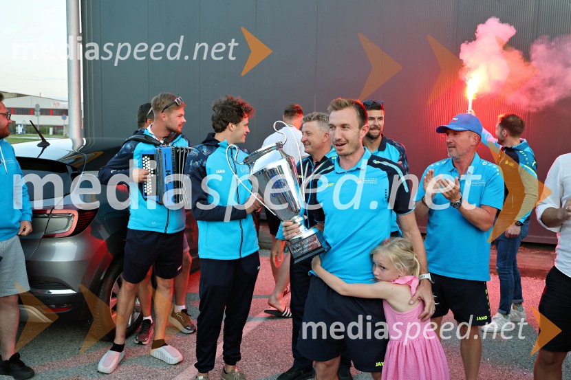 Sprejem Slovenske vinske reprezentance po osvojitvi 5. naslova Evropskih prvakov v nogometu