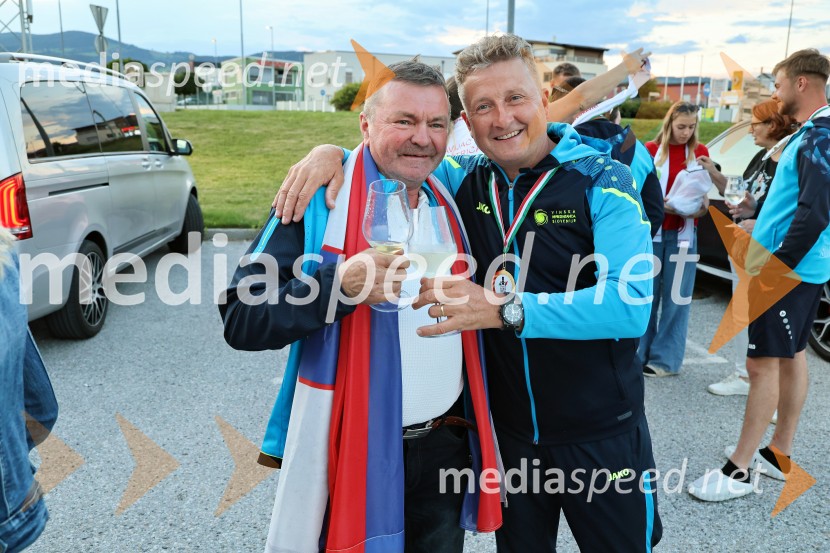 Sprejem Slovenske vinske reprezentance po osvojitvi 5. naslova Evropskih prvakov v nogometu