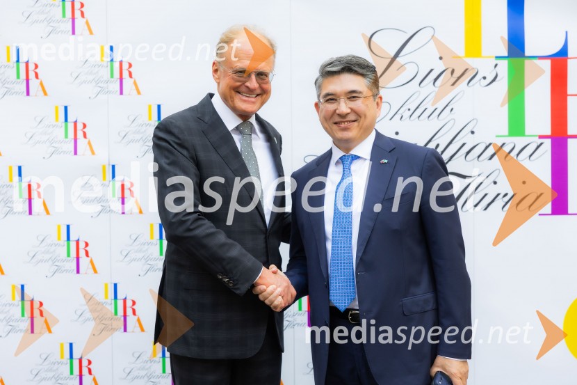  Janez  Škrabec, direktor Riko d.o.o.; Nj. Eksc. Altay Abibullayev, veleposlanik Kazahstana26. Kresna noč Lions kluba Ljubljana Iliria