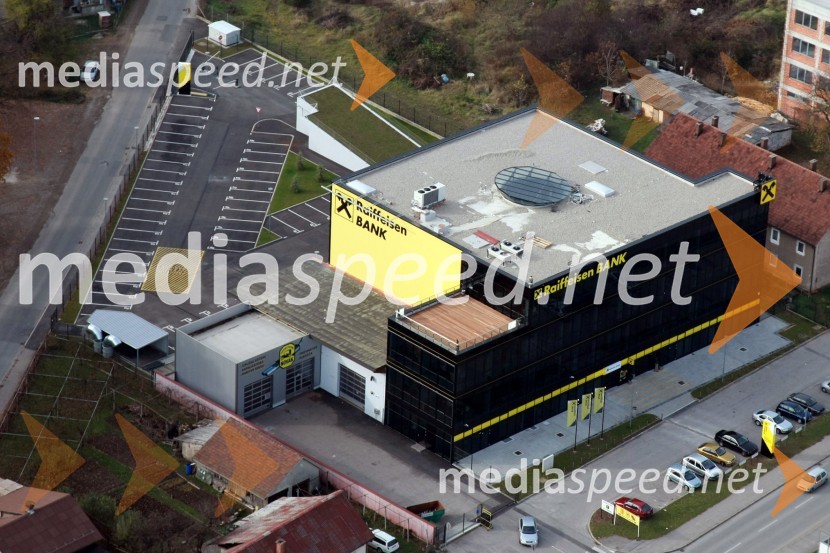 Poslovna stavba Raiffeisen Banke, Maribor, TeznoSlovenija iz zraka