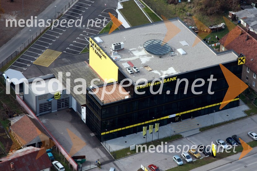 Poslovna stavba Raiffeisen Banke, Maribor, TeznoSlovenija iz zraka