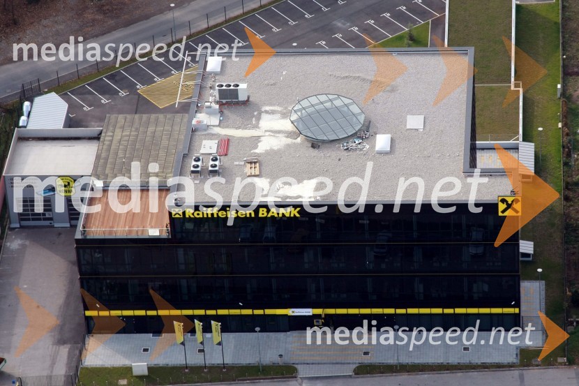 Poslovna stavba Raiffeisen Banke, Maribor, TeznoSlovenija iz zraka