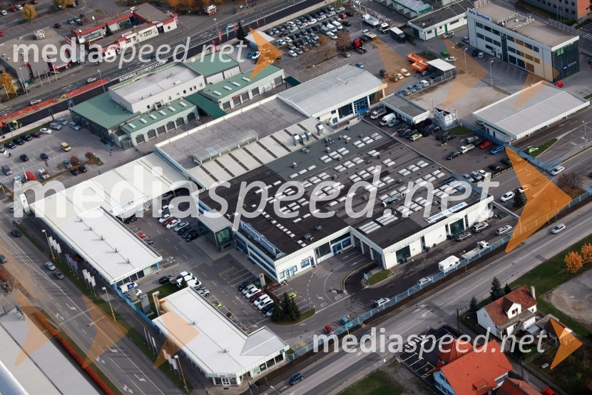 Avto Šerbinek, Zagrebška cesta, Ptujska cesta, Maribor, TeznoSlovenija iz zraka