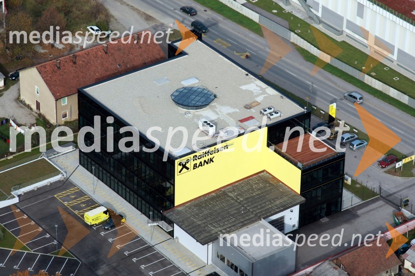 Poslovna stavba Raiffeisen Banke, Zagrebša cesta, Maribor, TeznoSlovenija iz zraka