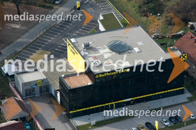 Poslovna stavba Raiffeisen Banke, Maribor, TeznoSlovenija iz zraka