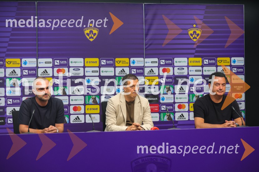  Uroš Mlakar, podjetnik, ustanovitelj Tete Fride, podpredsednik NK Maribor;  Zlatko Zahovič, športni direktor, NK Maribor;  Acun Ilicali, turški vlagateljZlatko Zahović se vrača v Ljudski vrt, novinarska konferenca
