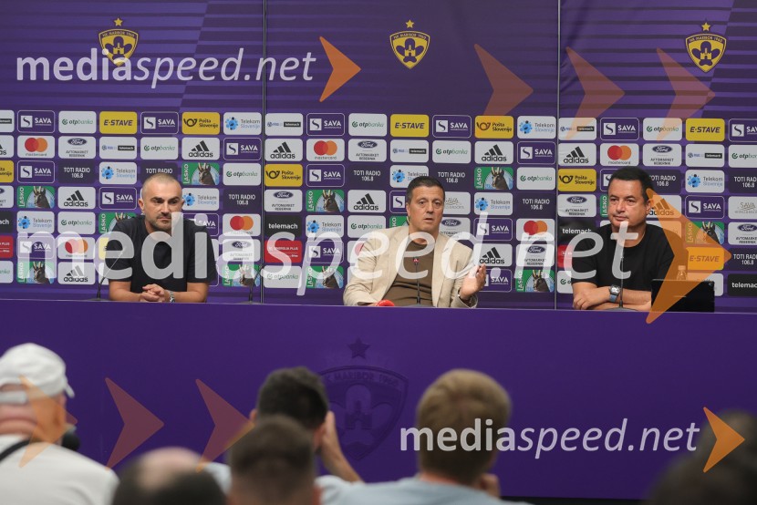  Uroš Mlakar, podjetnik, ustanovitelj Tete Fride, podpredsednik NK Maribor;  Zlatko Zahovič, športni direktor, NK Maribor;  Acun Ilicali, turški vlagateljZlatko Zahović se vrača v Ljudski vrt, novinarska konferenca