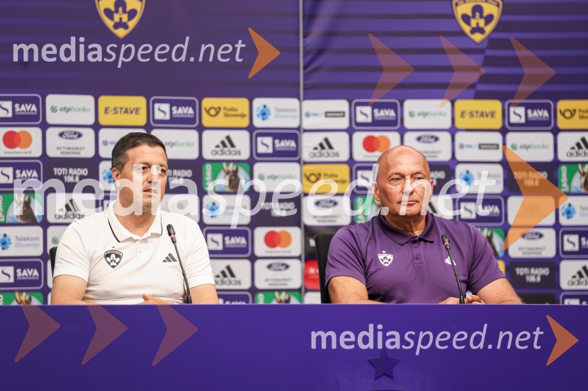  Zlatko Zahovič, športni direktor, NK Maribor;  Darko  Milanič, trener, NK MariborDarko Milanič se vrača v Ljudski vrt, novinarska konferenca