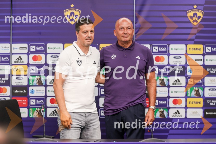  Zlatko Zahovič, športni direktor, NK Maribor;  Darko  Milanič, trener, NK MariborDarko Milanič se vrača v Ljudski vrt, novinarska konferenca