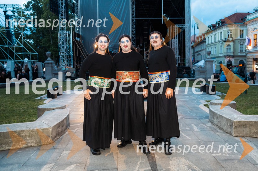 74. Ljubljana festival, otvoritev, prekinitev predstave zaradi dežja