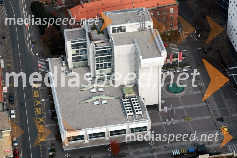 Središče mesta Maribor: sedež Nove KBM d.d.Slovenija iz zraka
