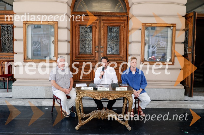  Janez Rozman, SNG Opera in balet Ljubljana;  Marko  Hribernik, direktor SNG Opera in balet Ljubljana;  Lukas Zuschlag, umetniški direktor ljubljanskega baletaRazgrnitev repertoarja nove gledališke sezone 2026/2027, Opera balet Ljubljana