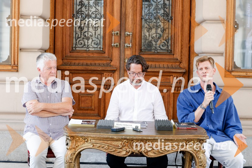  Janez Rozman, SNG Opera in balet Ljubljana;  Marko  Hribernik, direktor SNG Opera in balet Ljubljana;  Lukas Zuschlag, umetniški direktor ljubljanskega baletaRazgrnitev repertoarja nove gledališke sezone 2026/2027, Opera balet Ljubljana