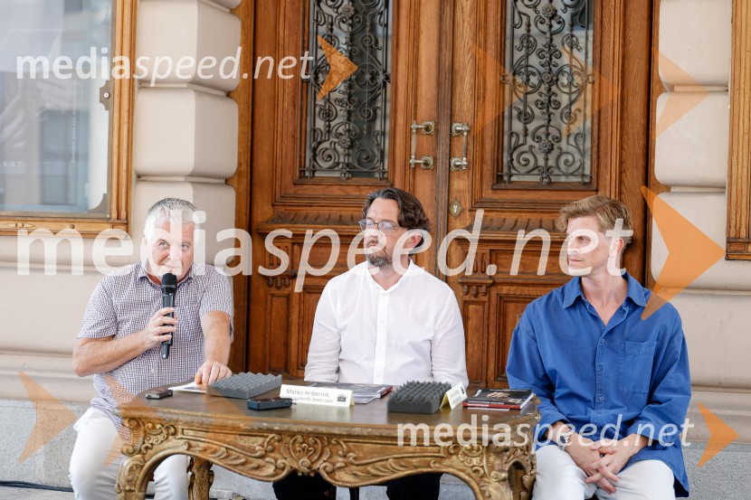  Janez Rozman, SNG Opera in balet Ljubljana;  Marko  Hribernik, direktor SNG Opera in balet Ljubljana;  Lukas Zuschlag, umetniški direktor ljubljanskega baletaRazgrnitev repertoarja nove gledališke sezone 2026/2027, Opera balet Ljubljana