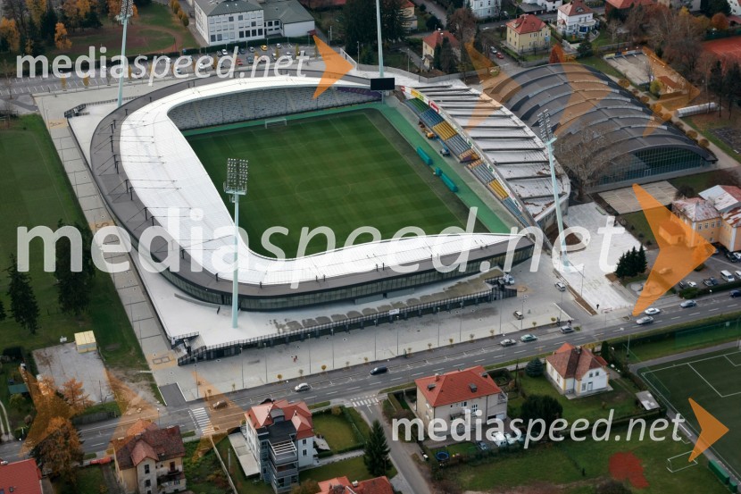 Nogometni stadion Ljudski vrt Maribor, Športna dvorana Lukna, Mladinska ulicaSlovenija iz zraka
