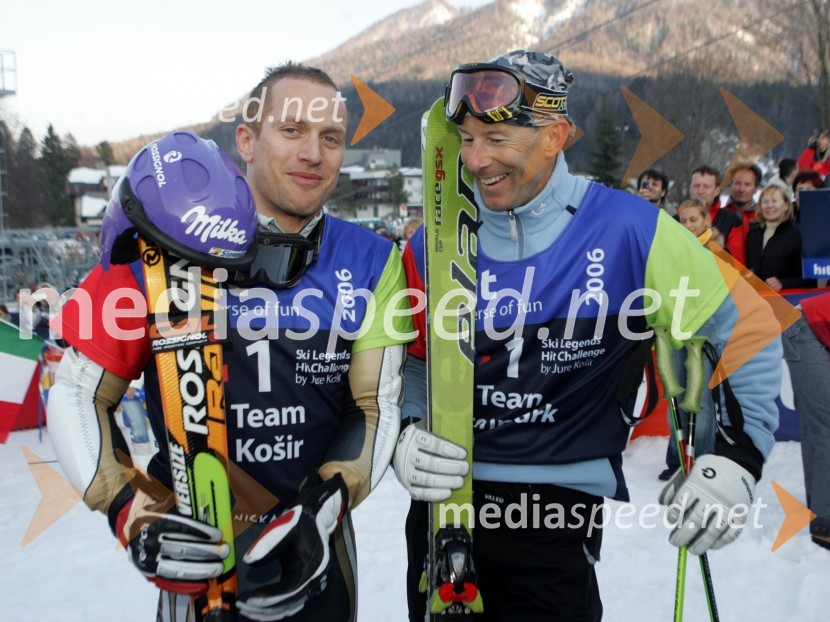 Jure Košir in Ingemar Stenmark, nekdanji švedski smučarJure Košir, poslovilna tekma