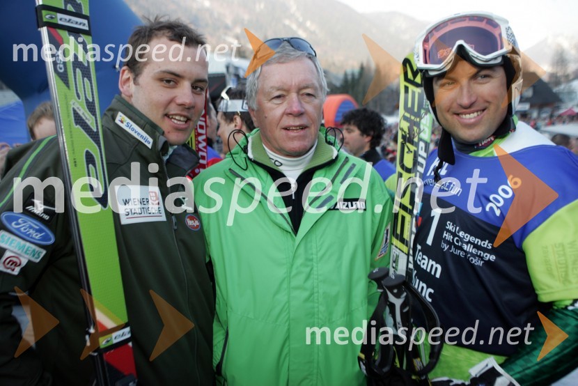 Mitja Dragšič, Tone Vogrinec in Mitja KuncJure Košir, poslovilna tekma