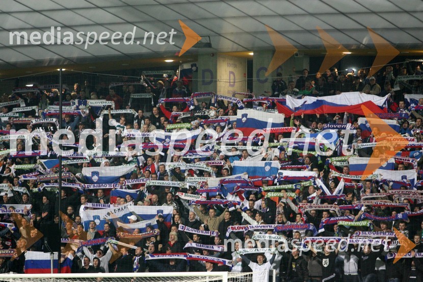 Navijači v Ljudskem vrtuSlovenija - Rusija, nova nogometna pravljica na Ljudskem vrtu