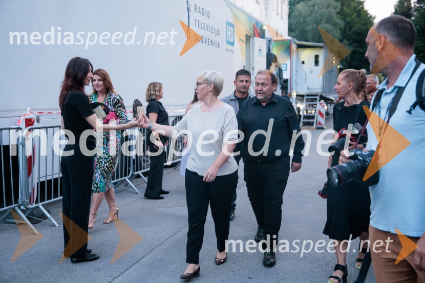 dr. Nataša Pirc Musar, predsednica Republike Slovenije;  Darko  Brlek, direktor in umetniški vodja, Festival LjubljanaPoletna noč, 74. Ljubljana Festival