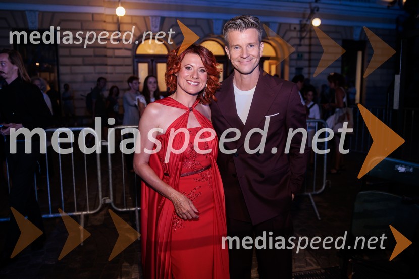  Marjana Grčman, voditeljica;  Boštjan Romih, televizijski in radijski voditeljPoletna noč, 74. Ljubljana Festival