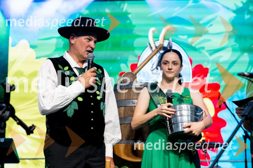 Božo Kobold, hmeljarski starešina 2025;  Urška Brinovec, hmeljska princesa 2025Dan Laščanov, Pivo in cvetje 2026
