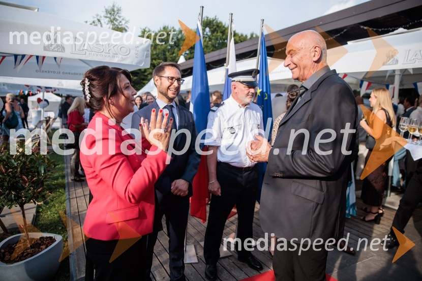  Fabienne Runyo, veleposlanica Francije v Sloveniji;  ... ;  ... ;  Ivo Boscarol, podjetnik, investitorFrancosko veleposlaništvo