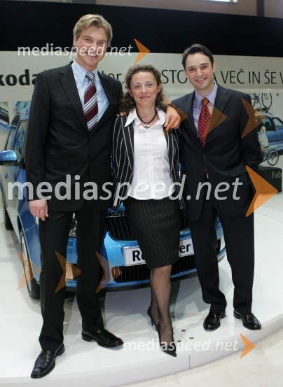 Wilfried Weitegasser, generalni direktor podjetja Porsche Slovenija d.o.o., Simona Torkar, vodja marketinga znamke Škoda v Sloveniji in Danilo Ferjančič, generalni direktor podjetja Porsche Slovenija d.o.o.23. avtomobilski salon Slovenije, Celje