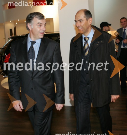 Bernard Chretien, direktor podjetja Renault Nissan Slovenija d.o.o. in Janez Janša, predsednik Vlade Republike Slovenije23. avtomobilski salon Slovenije, Celje