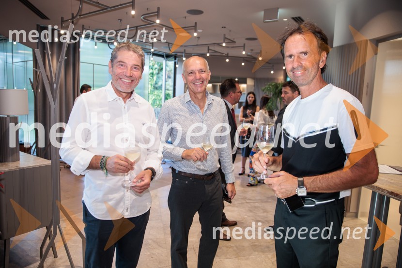 Igor Pirnat, promotor in praktik upravljanja sprememb, Change2value;  Boštjan Blatnik, ABC Nepremičnine;  Andrej Kuplenk, direktor, ABC NEPREMIČNINEPoletno druženje Back from summer, Britansko-slovenska gospodarska zbornica