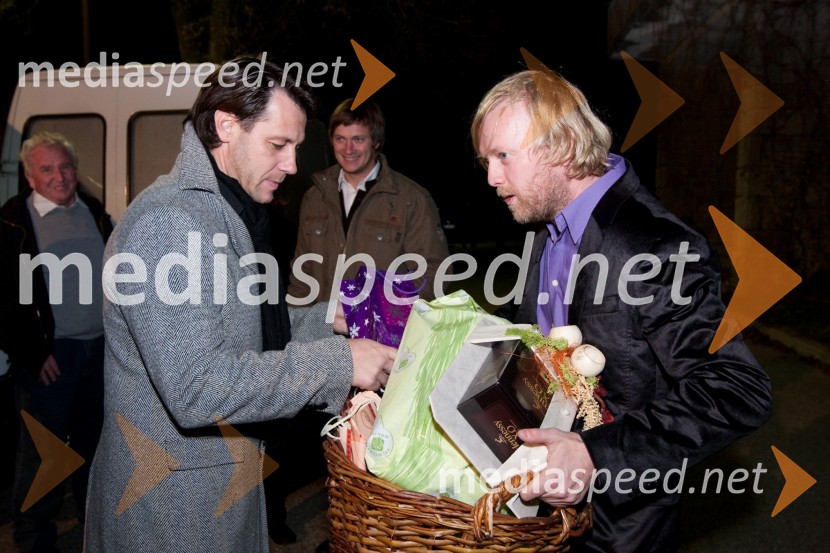 Marko Vozelj, pevec in Matjaž Javšnik, igralecOptimist, premiera