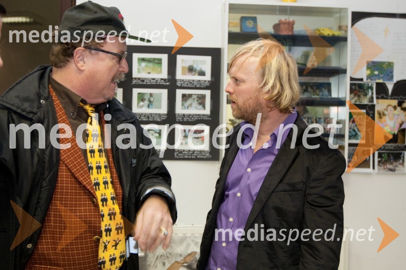 Tomaž Domicelj, glasbenik in Matjaž Javšnik, igralecOptimist, premiera