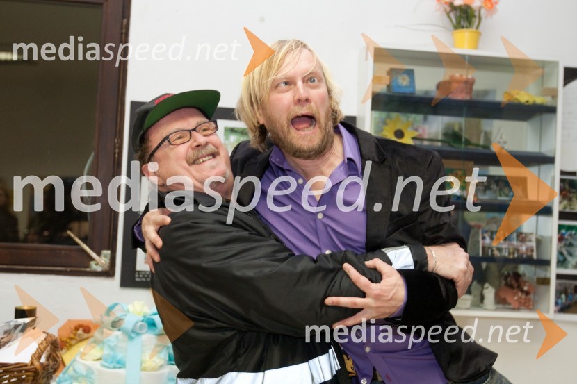 Tomaž Domicelj, glasbenik in Matjaž Javšnik, igralecOptimist, premiera