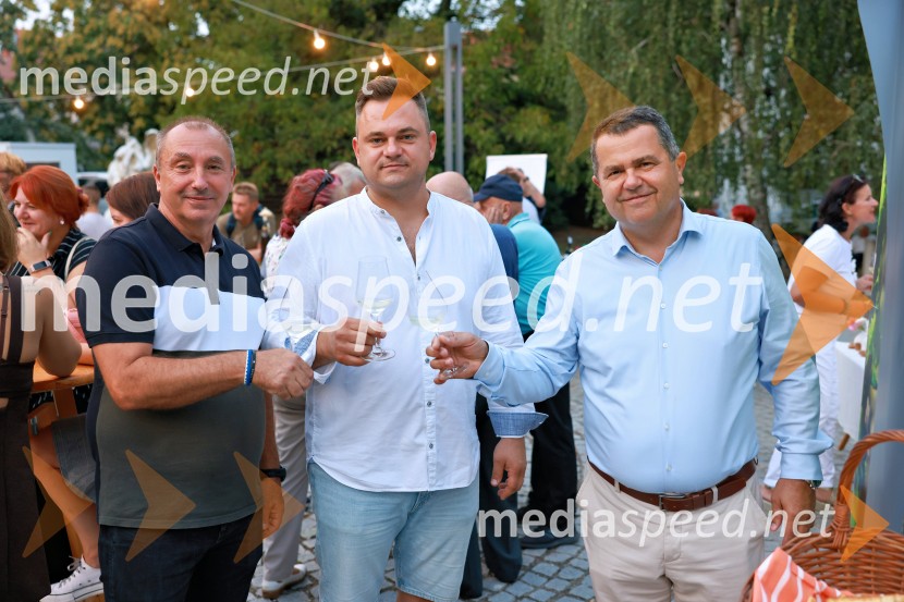  Andrej Matjašec, podžupan, Občina Lendava;  Patrik Kocet;  Janez Magyar, župan, Občina LendavaVečer lendavskih vin in koncert kvarteta Duh, Festival Vinarium