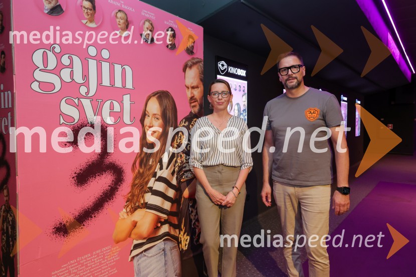  Ksenija Arzenšek, pomočnica direktorja MARIBOX;  Stipe Jerić, direktor MariboxGajin svet 3, premiera, Maribox