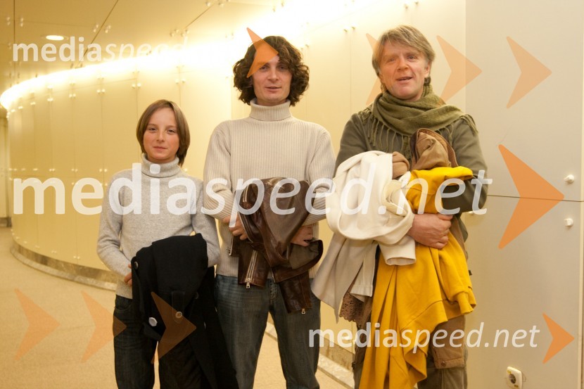 Oskar, Jure Longyka, moderator radia Slovenija in Brane Završan, igralec20. ljubljanski mednarodni filmski festival LIFFe, podelitev nagrad