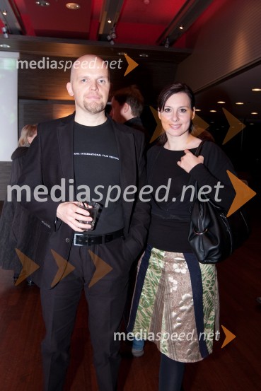 Simon Popek, programski direktor festivala Liffe in Breda Božič, novinarka20. ljubljanski mednarodni filmski festival LIFFe, podelitev nagrad