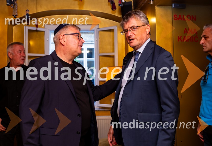  Robert Waltl, direktor, Mini teater;  Giuseppe Cavagna, italijanski veleposlanik v SlovenijiEvropski dnevi judovske kulture, odprtje razstave in koncert skupine Hamsa