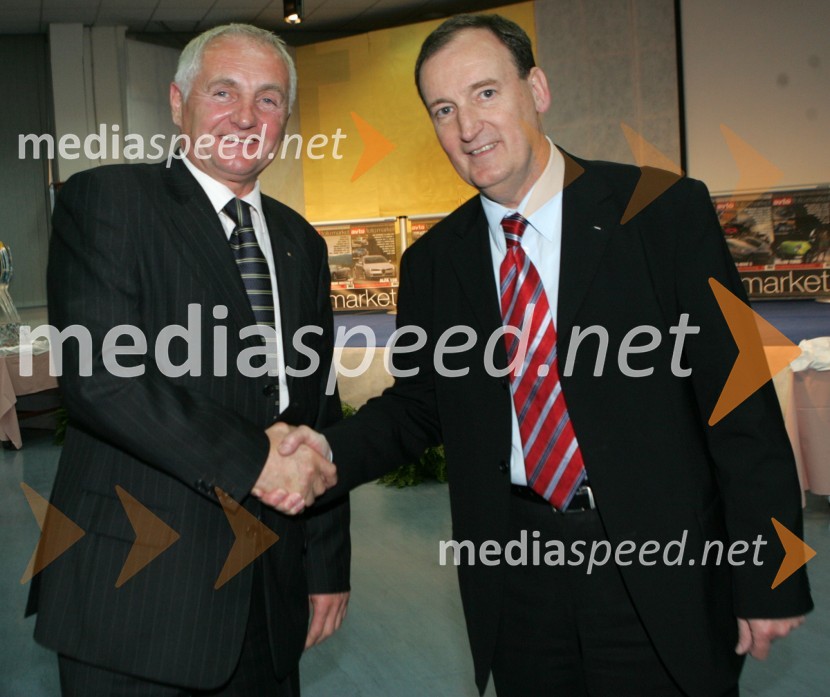 mag. Franc Pangerl, direktor uprave Celjski sejem d.d. in Frenk Tavčar, prvi moža znamke Audi v Sloveniji23. avtomobilski salon Slovenije, Celje