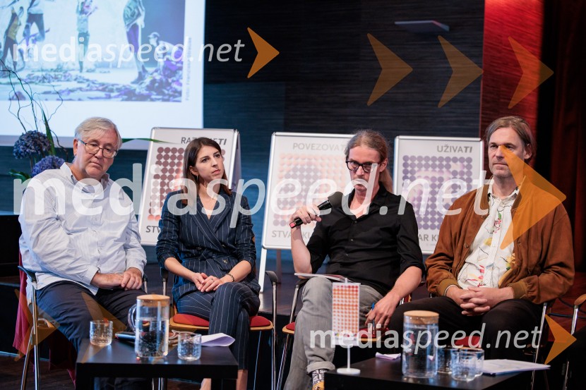  Marijan Rupert, vodja Zbirke rokopisov, starih in redkih tiskov v NUK;  Katarina Hergouth, vodja razstavnega programa, Cankarjev dom;  Andrej Jaklič, vodja gledališkega in sodobnoplesnega programa CD;  Žiga PredanPredstavitev nove sezone, Cankarjev dom