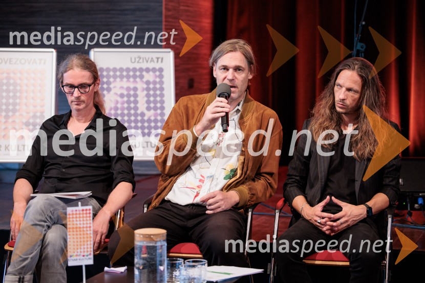  Andrej Jaklič, vodja gledališkega in sodobnoplesnega programa CD;  Žiga Predan;  Peter Baroš, direktor kulturno-umetniškega programa Cankarjevega domaPredstavitev nove sezone, Cankarjev dom